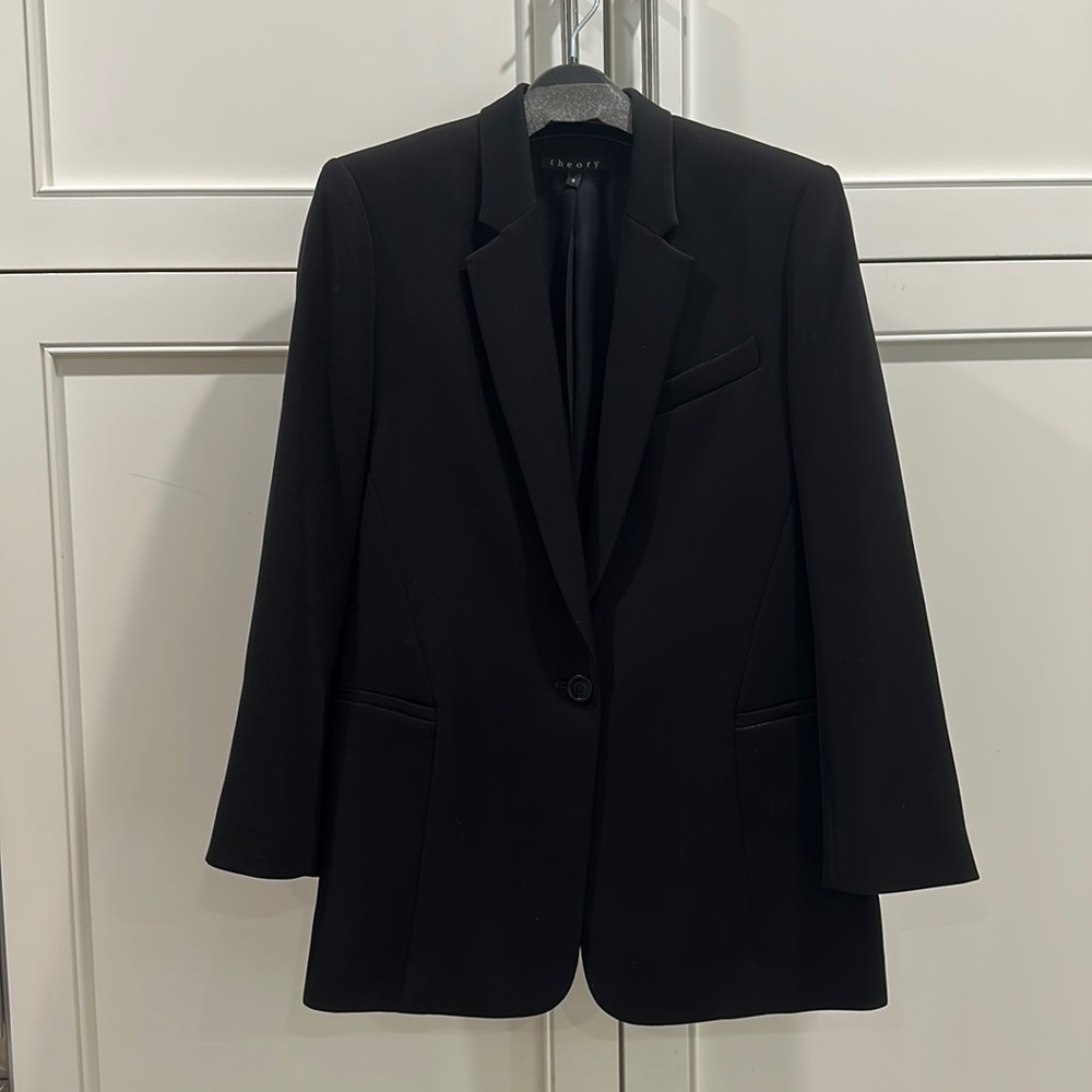 Theory Lousine Kuril Single-Button Blazer
